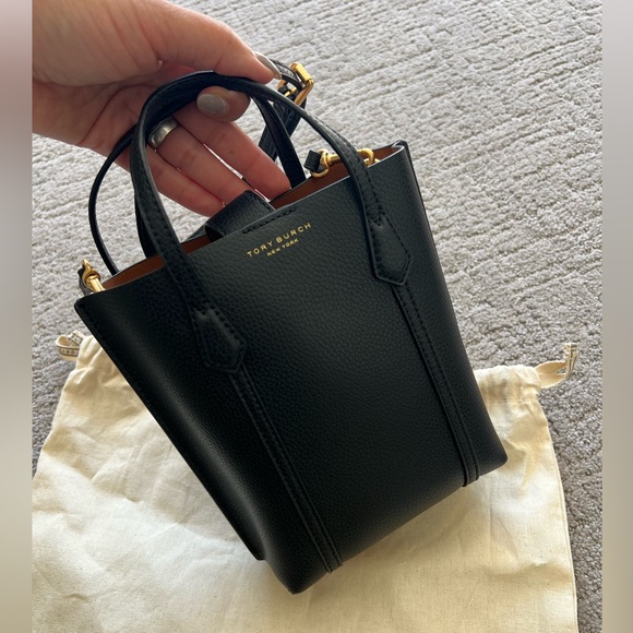 Tory Burch Mini Perry Leather Tote Bag - Picture 12 of 16